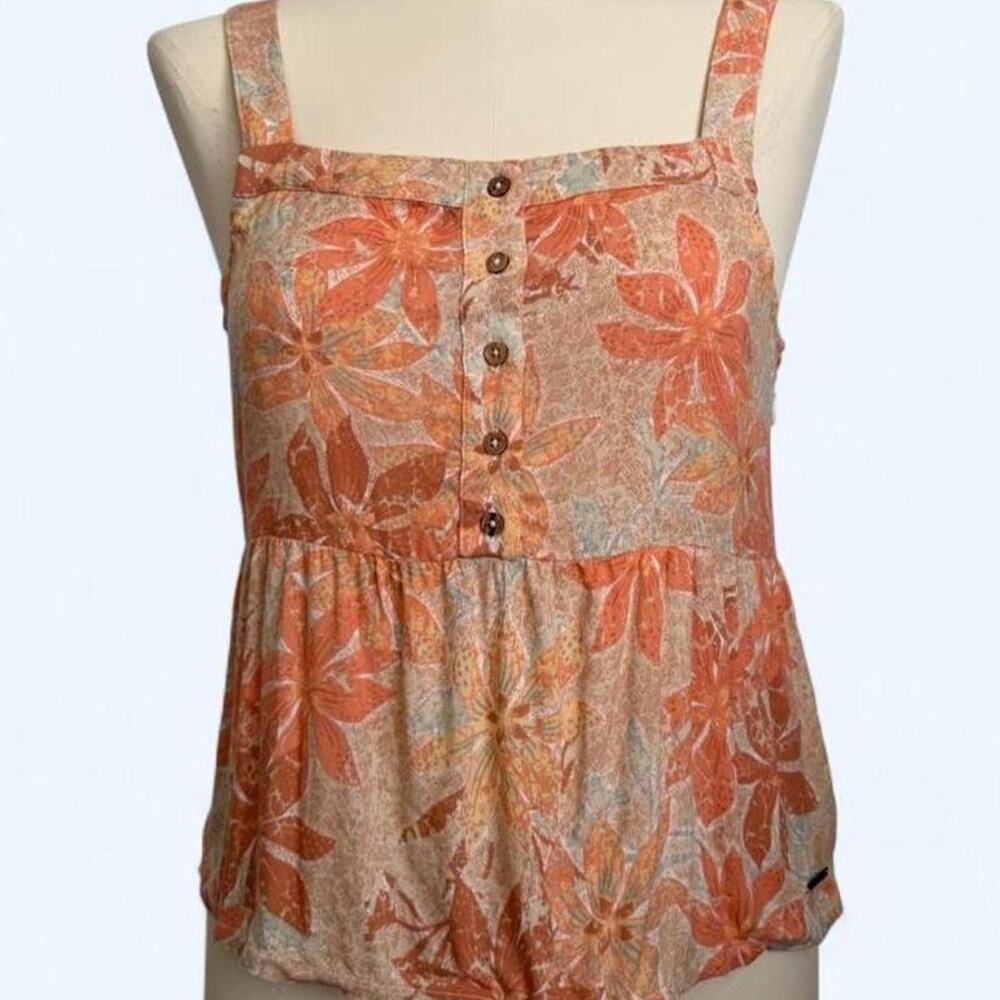 Nwt roxy floral button down tank - Picture 3 of 10